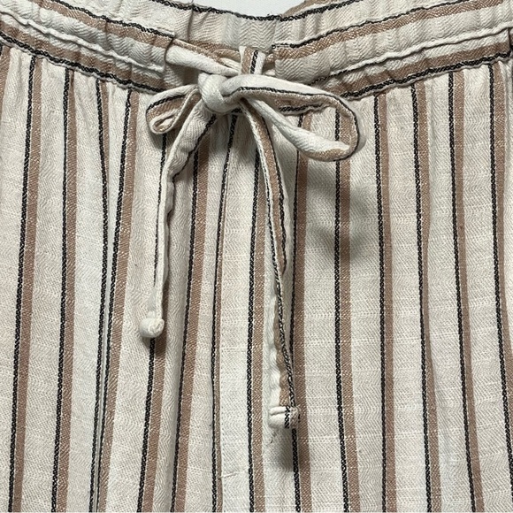 OLD NAVY Linen Blend Wide Leg Pants Women's Size L Grey Multi Stripe Beach BOHO - Picture 5 of 16